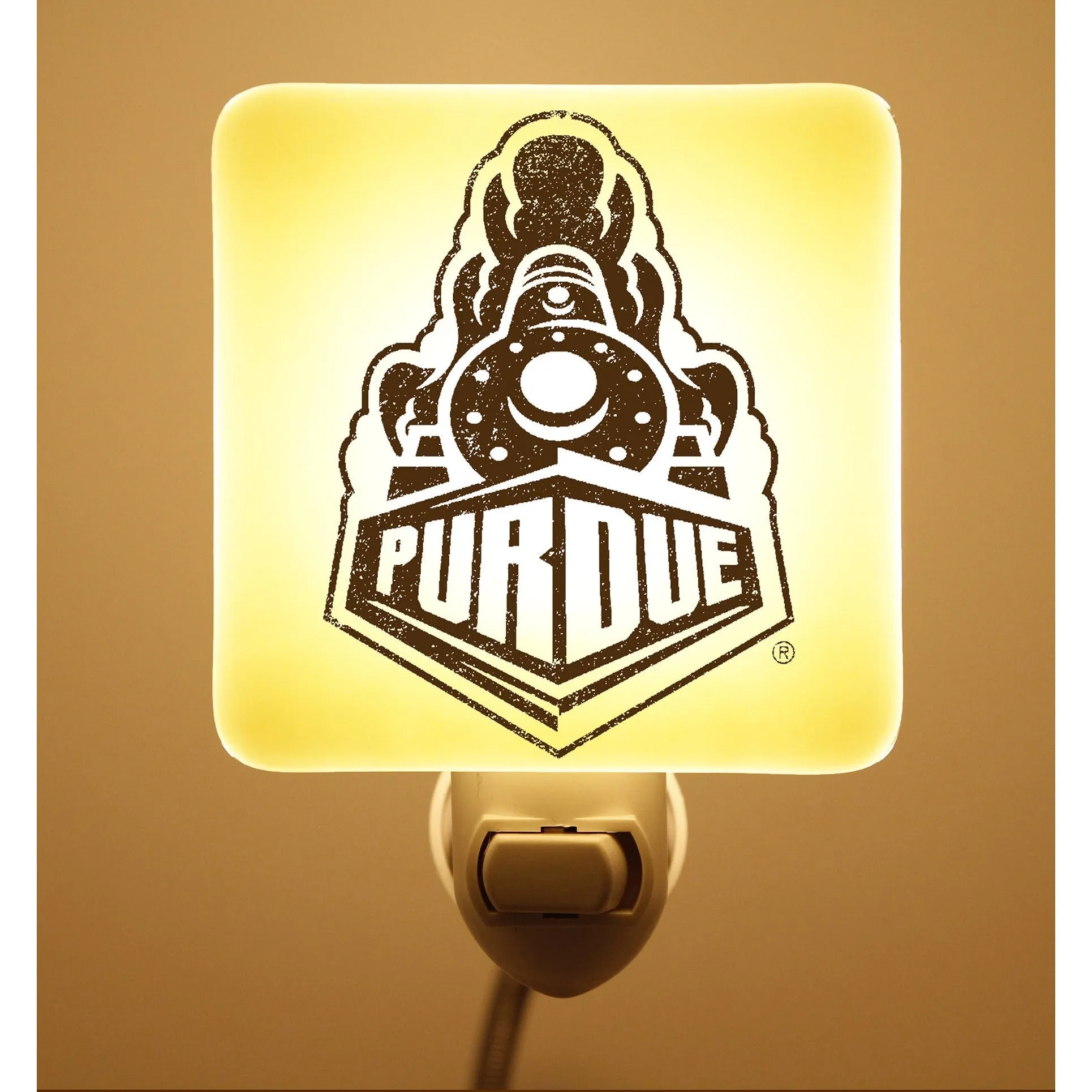 Purdue University - Boilermakers Locomotive Logo Giftware - Ivory Glass