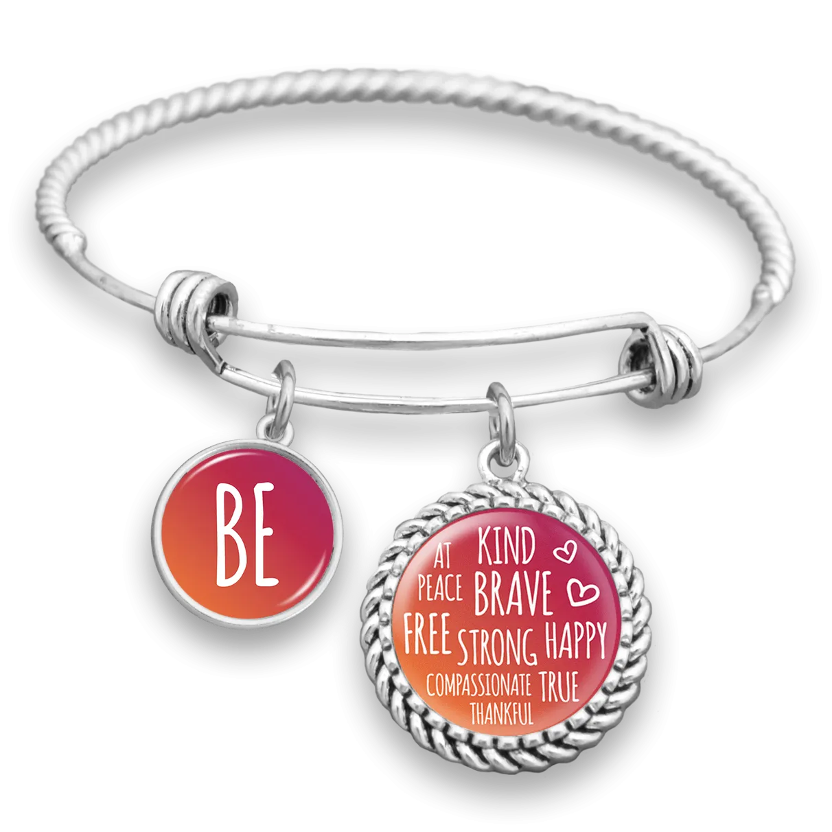 "Be" Inspirational Words Charm Bracelet