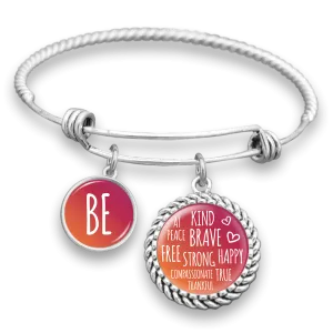 "Be" Inspirational Words Charm Bracelet