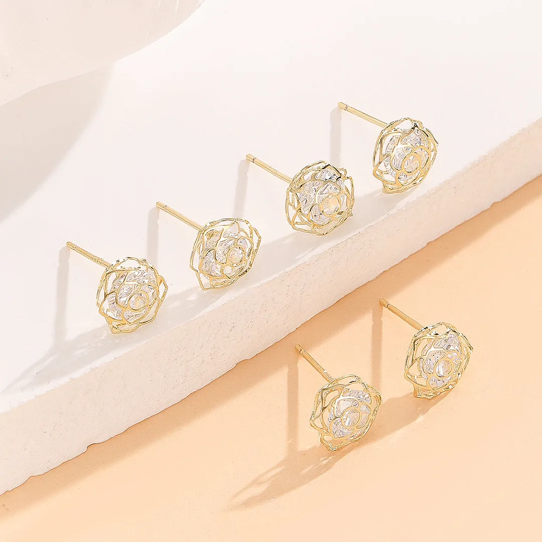 Reet Pehal - Delicate Floral Geometry Earrings