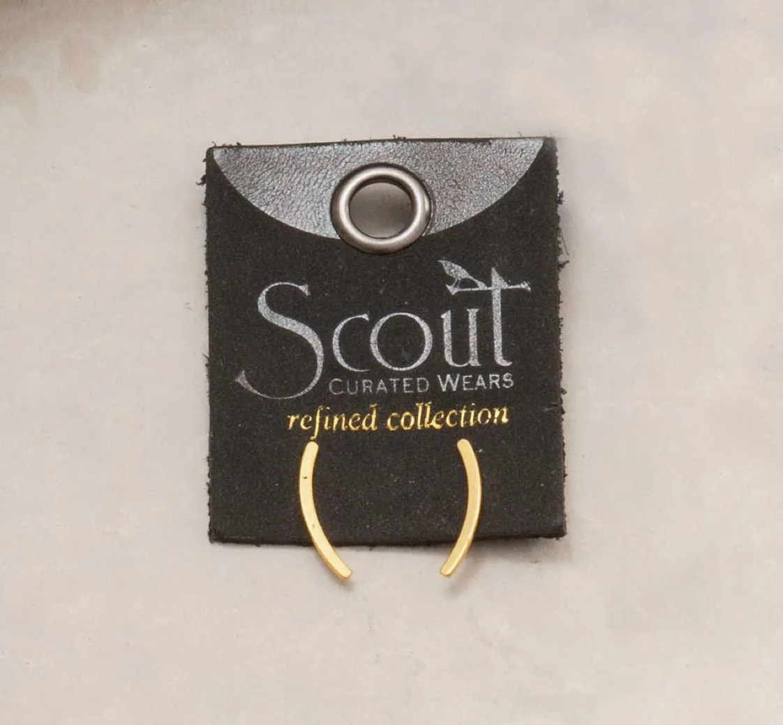 Refined Earring Collection - Comet Curve/Gold Vermeil
