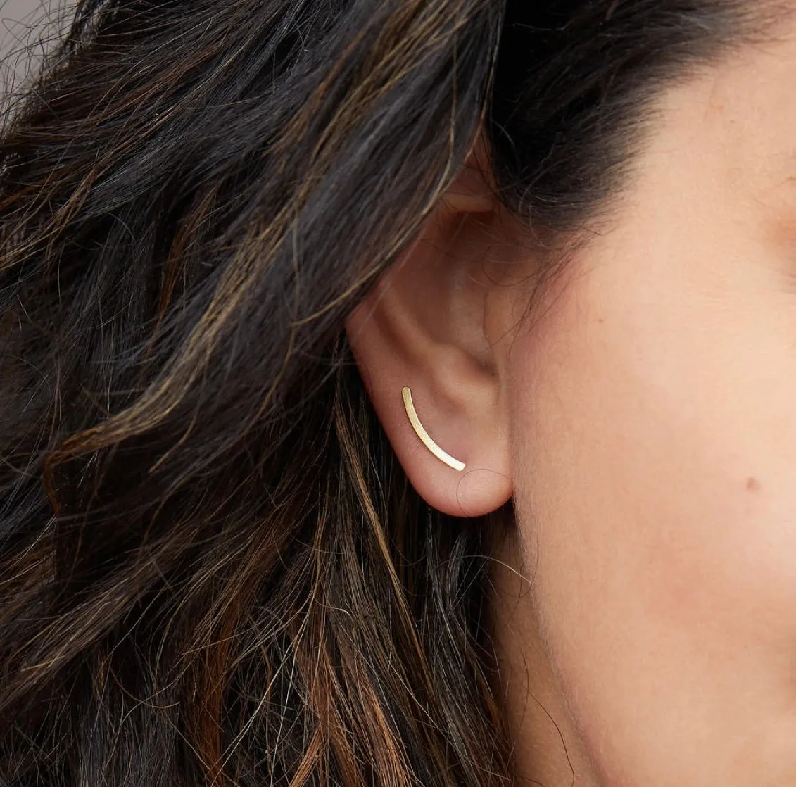 Refined Earring Collection - Comet Curve/Gold Vermeil