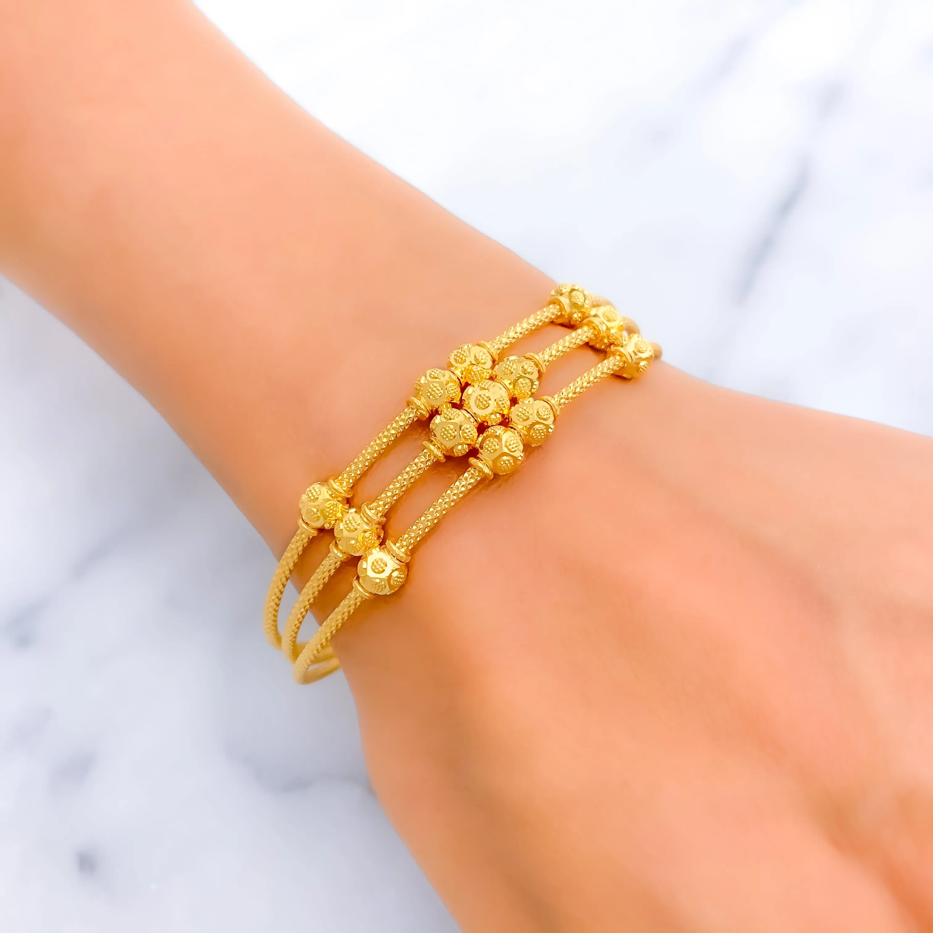 Refined glamorous 22k Gold Bangle Bracelet