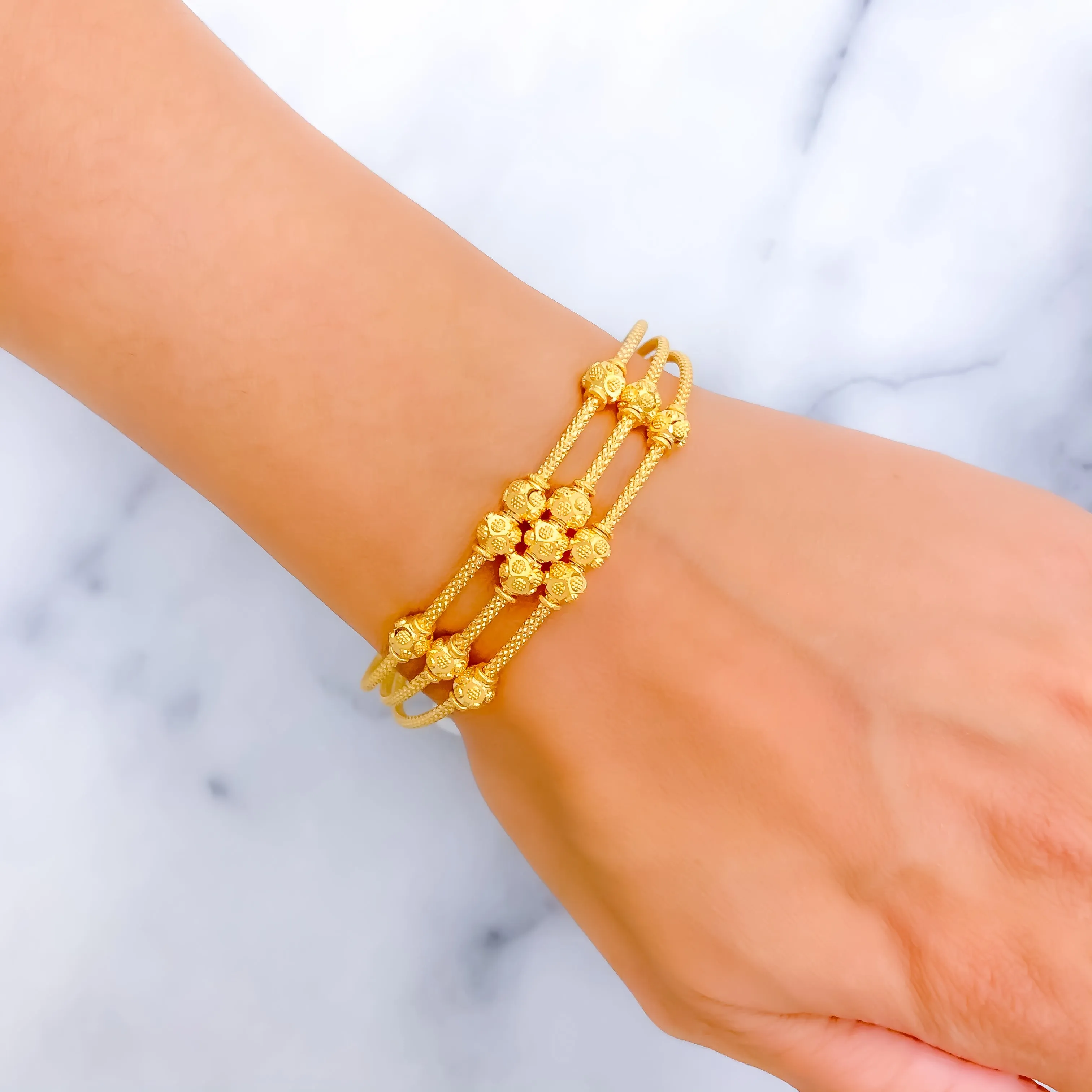 Refined glamorous 22k Gold Bangle Bracelet