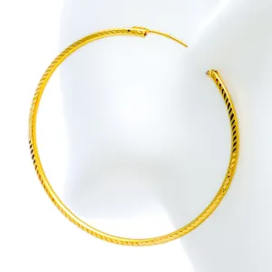 Refined Glamorous 22k Gold Large Hoop Earrings