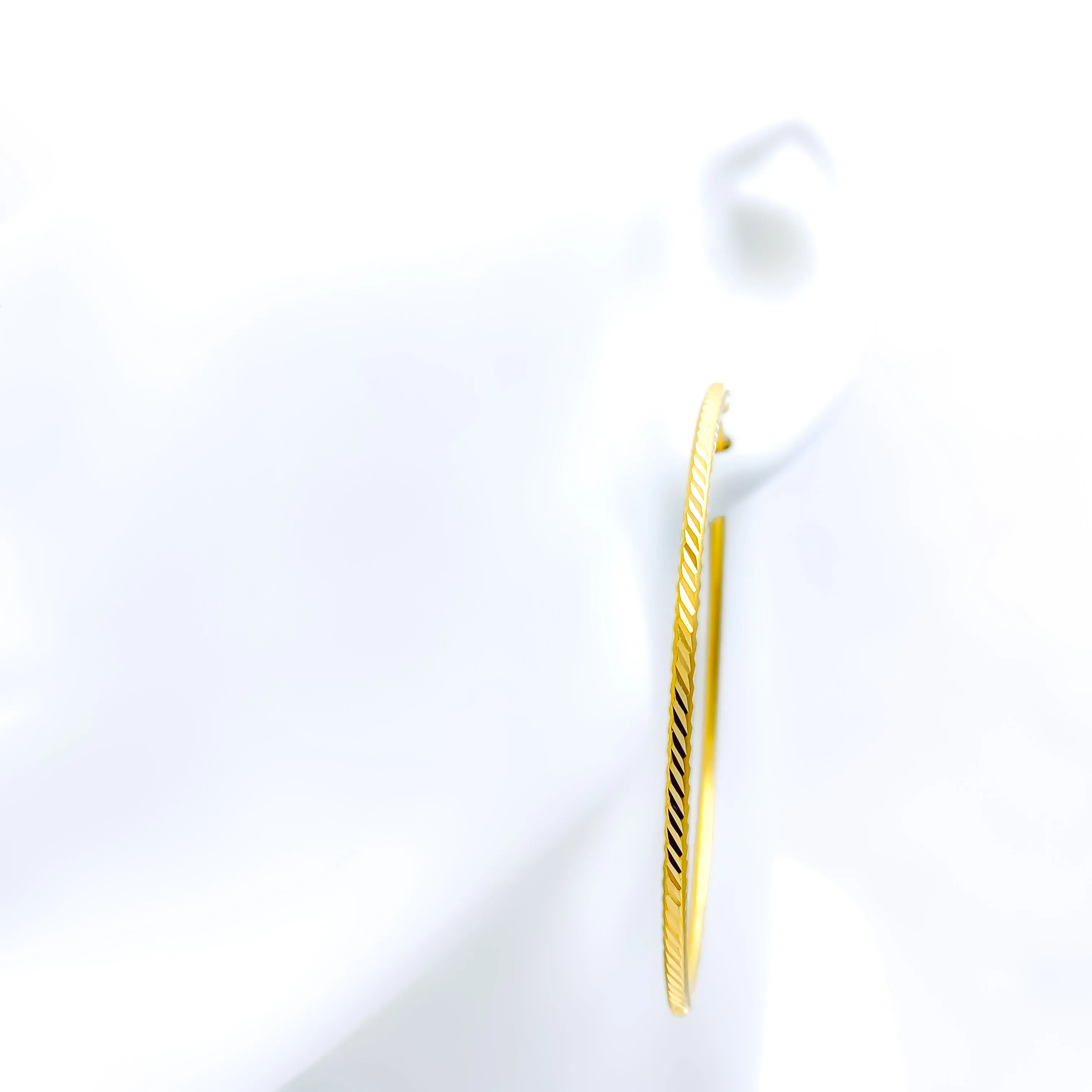 Refined Glamorous 22k Gold Large Hoop Earrings