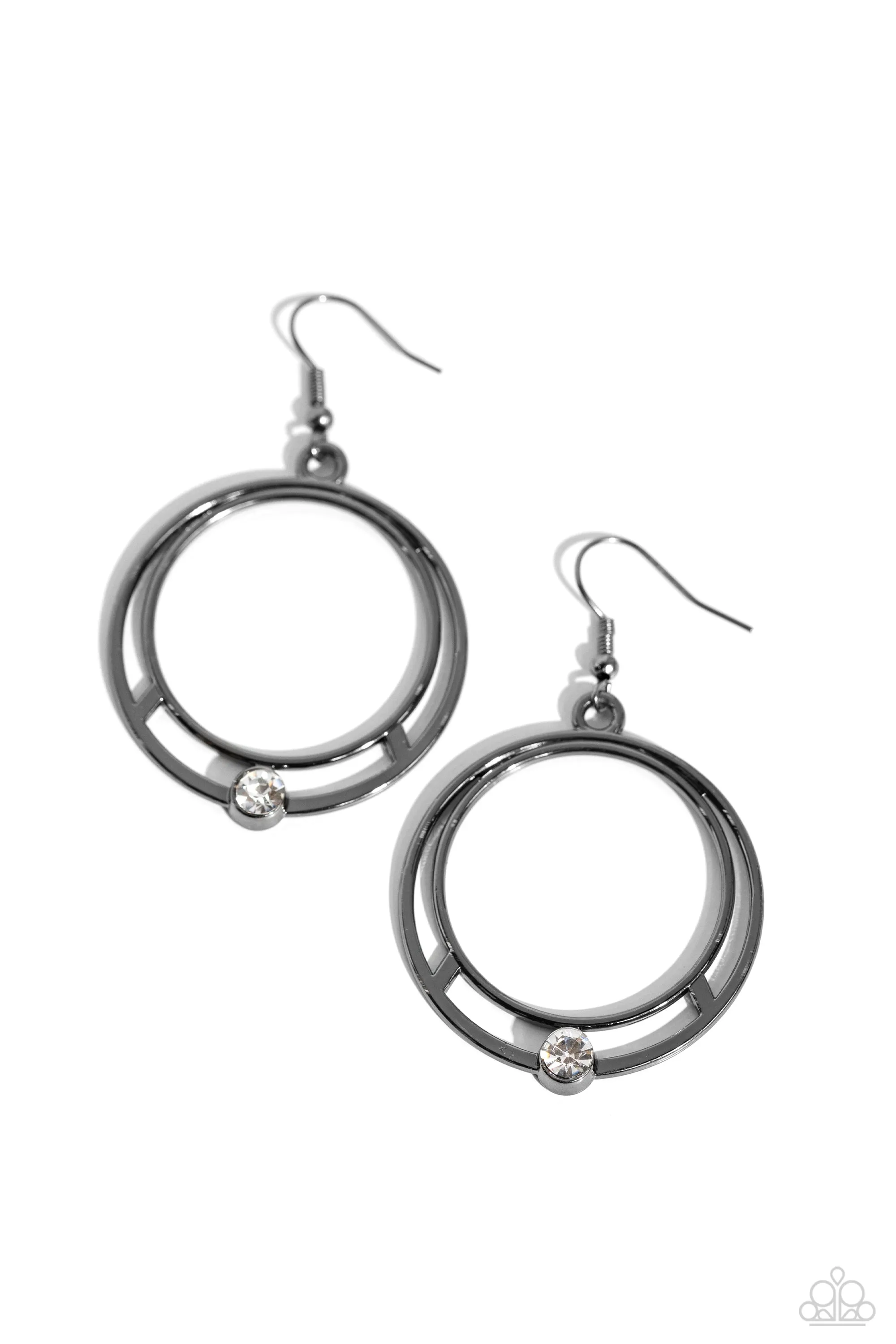 Refined Rotation - Black (Gunmetal)  Earring