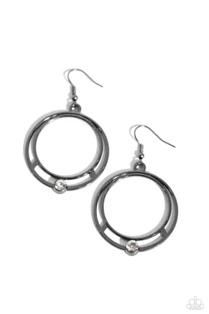 Refined Rotation - Black (Gunmetal)  Earring