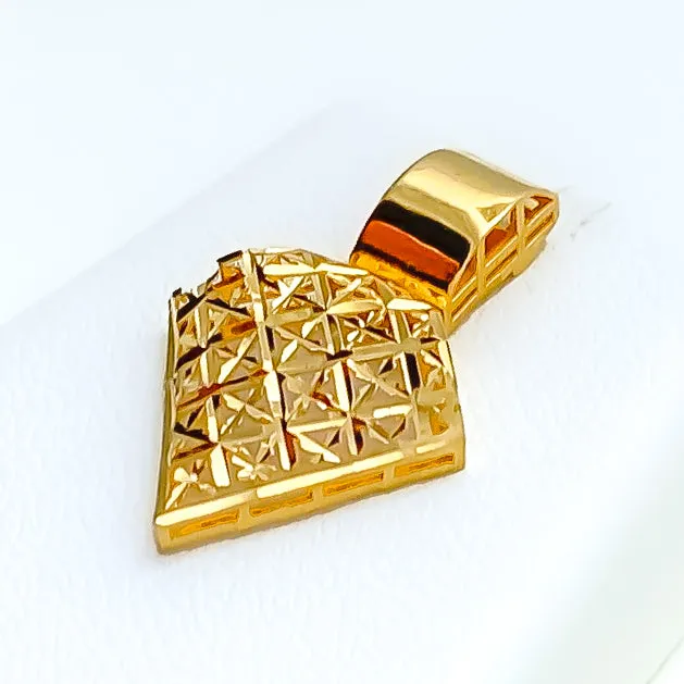 Reflective Refined 22K Gold Necklace Set