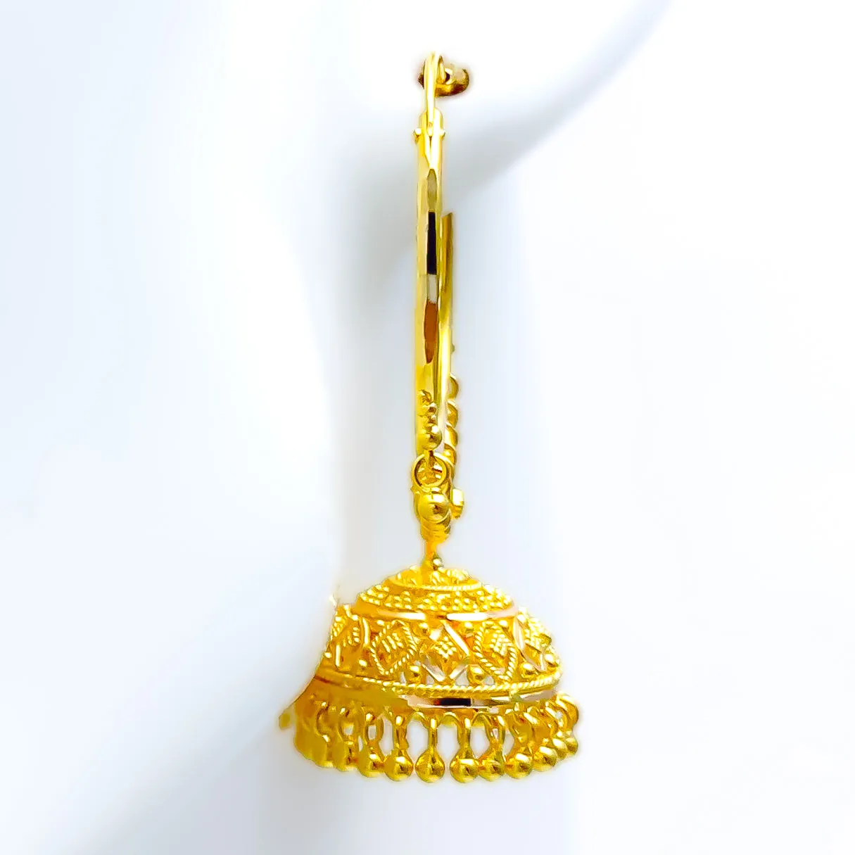 Regal Refined 22K Gold Bali Earrings
