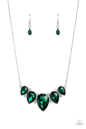 Regally Refined - Green Necklace