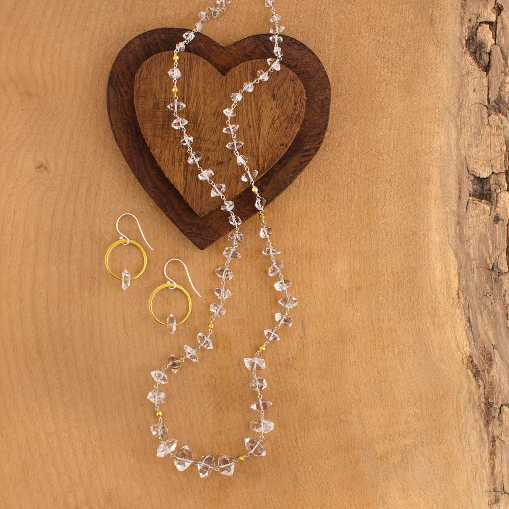 Rhea Earrings in Herkimer