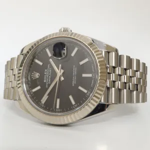 Rolex Datejust 41 Black Stick Dial Stainless Steel Jubilee Automatic 126334