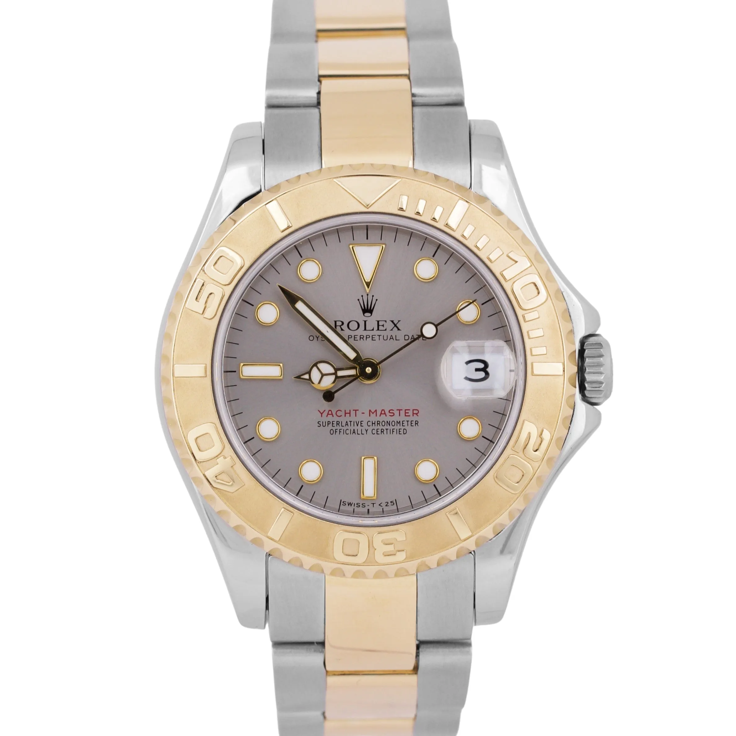 Rolex Yacht-Master Two-Tone 35mm SLATE Gray Steel 18K Yellow Gold 68623 Watch