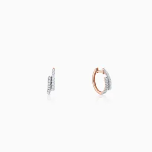 Rose Gold Timeless Charm Diamond Earrings