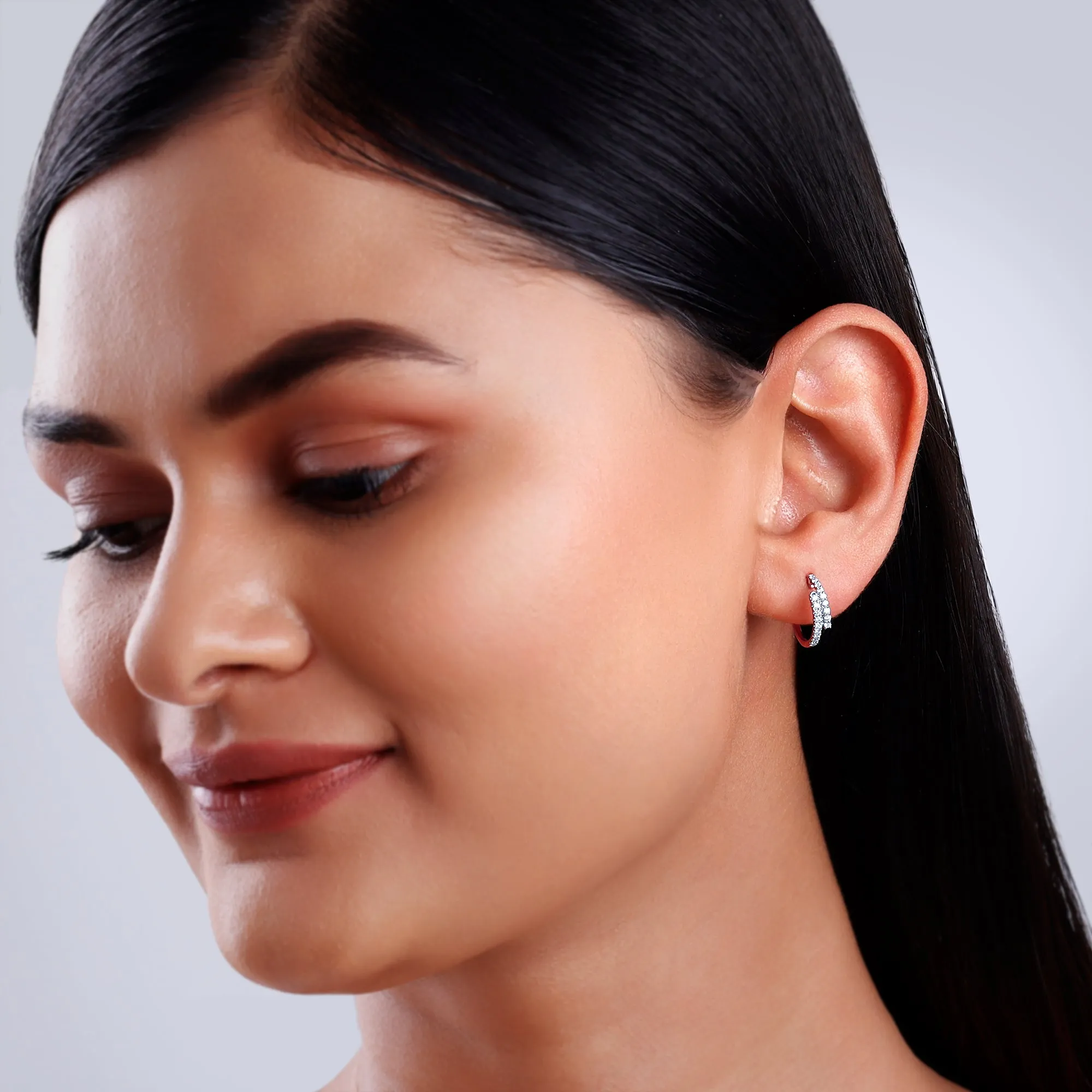 Rose Gold Timeless Charm Diamond Earrings