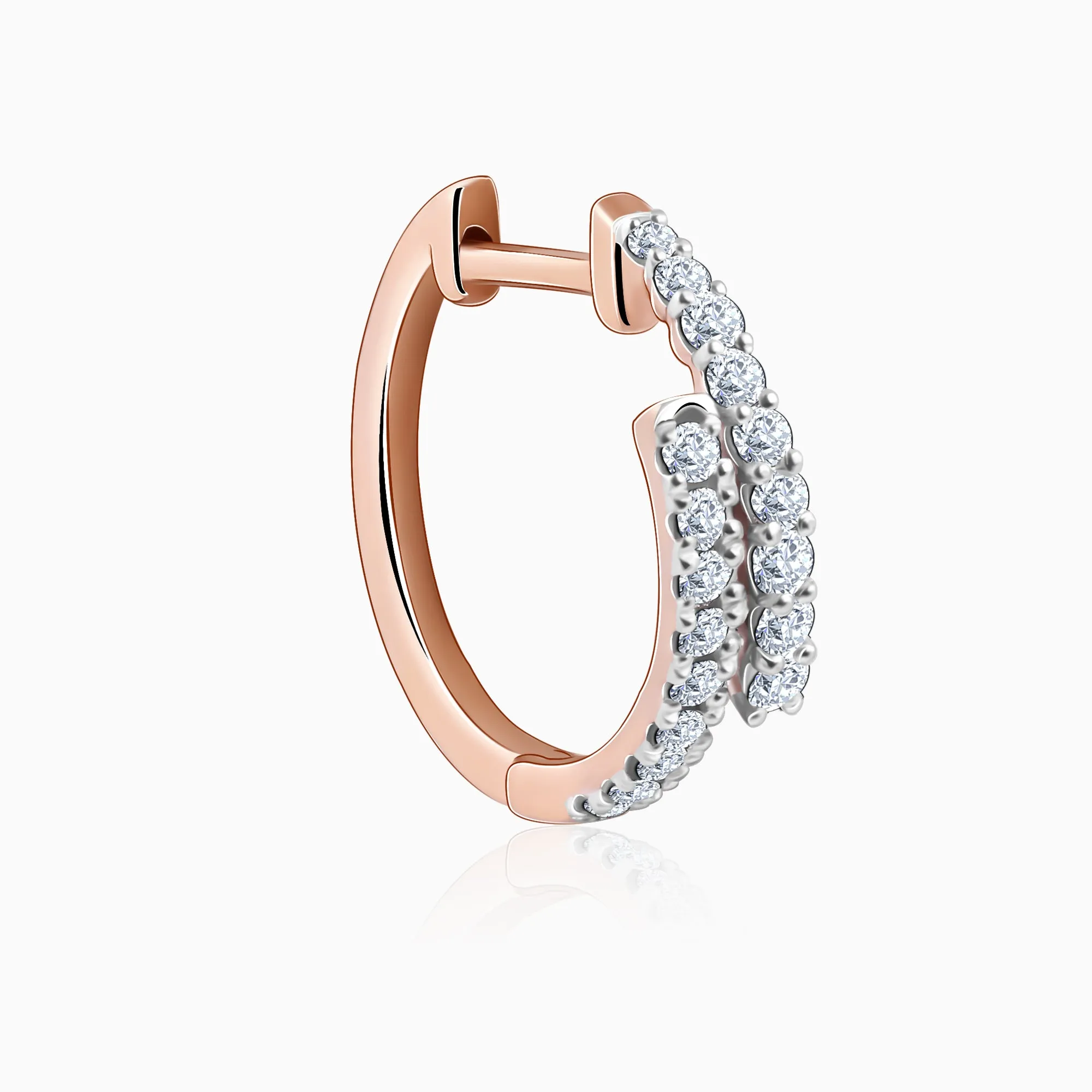 Rose Gold Timeless Charm Diamond Earrings