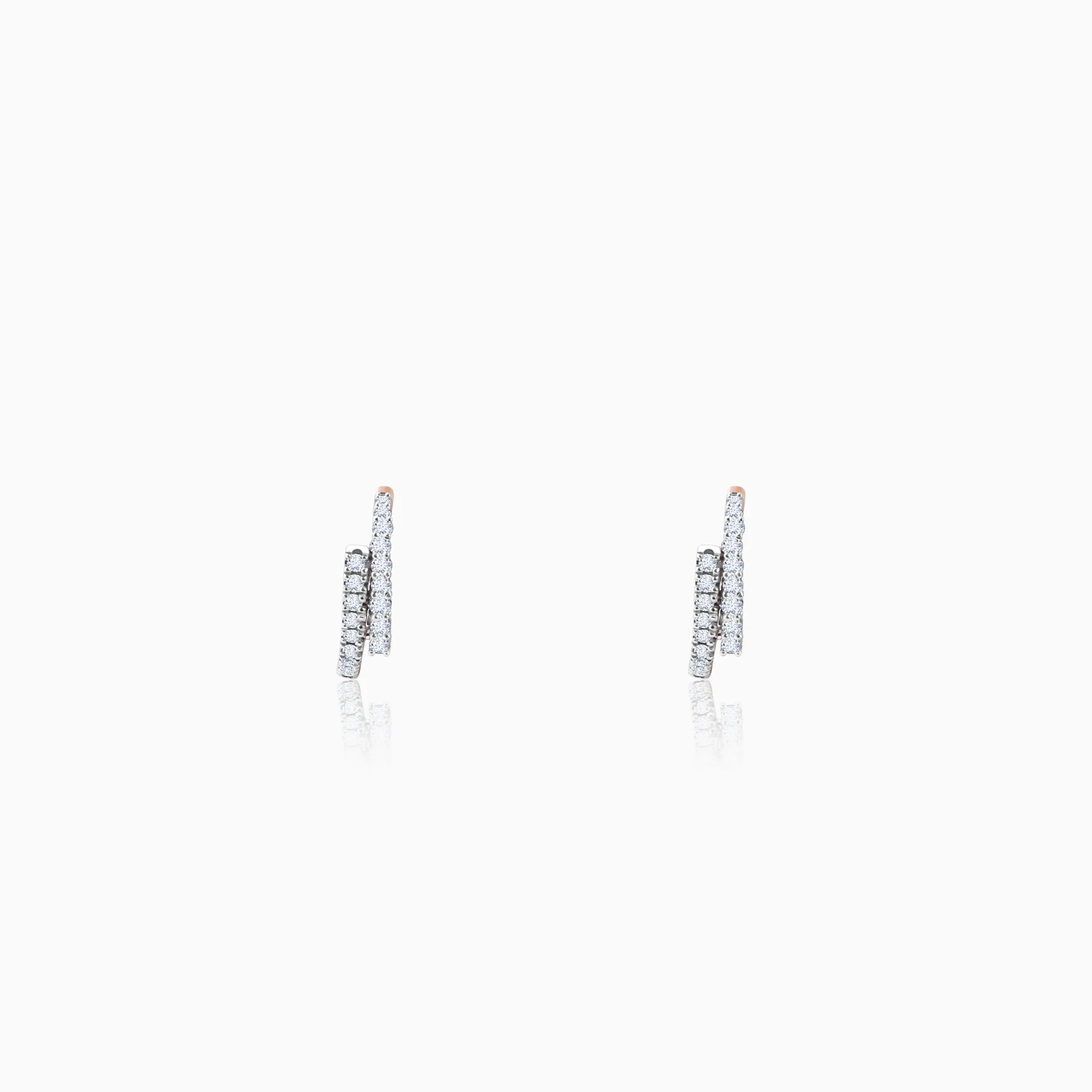 Rose Gold Timeless Charm Diamond Earrings