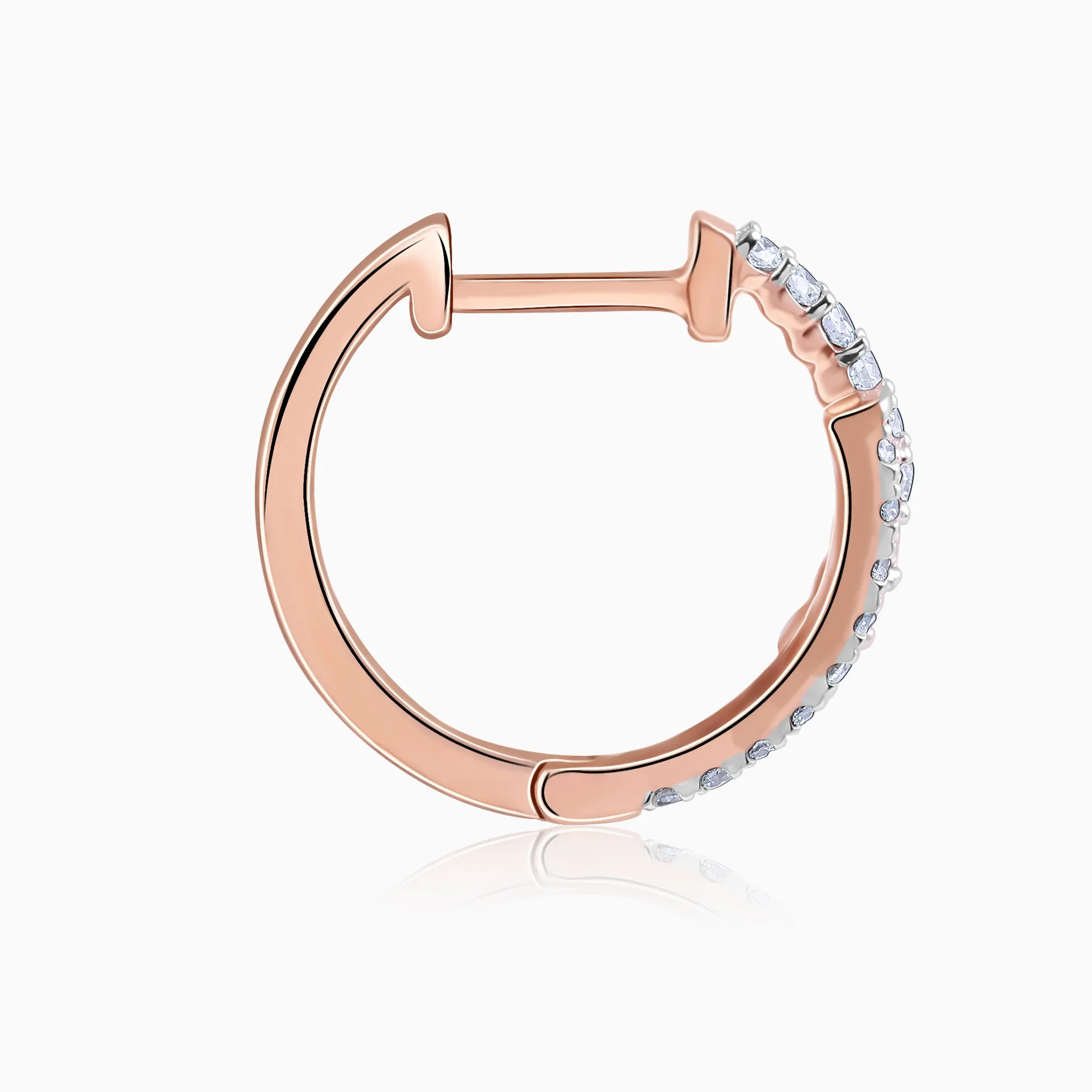 Rose Gold Timeless Charm Diamond Earrings