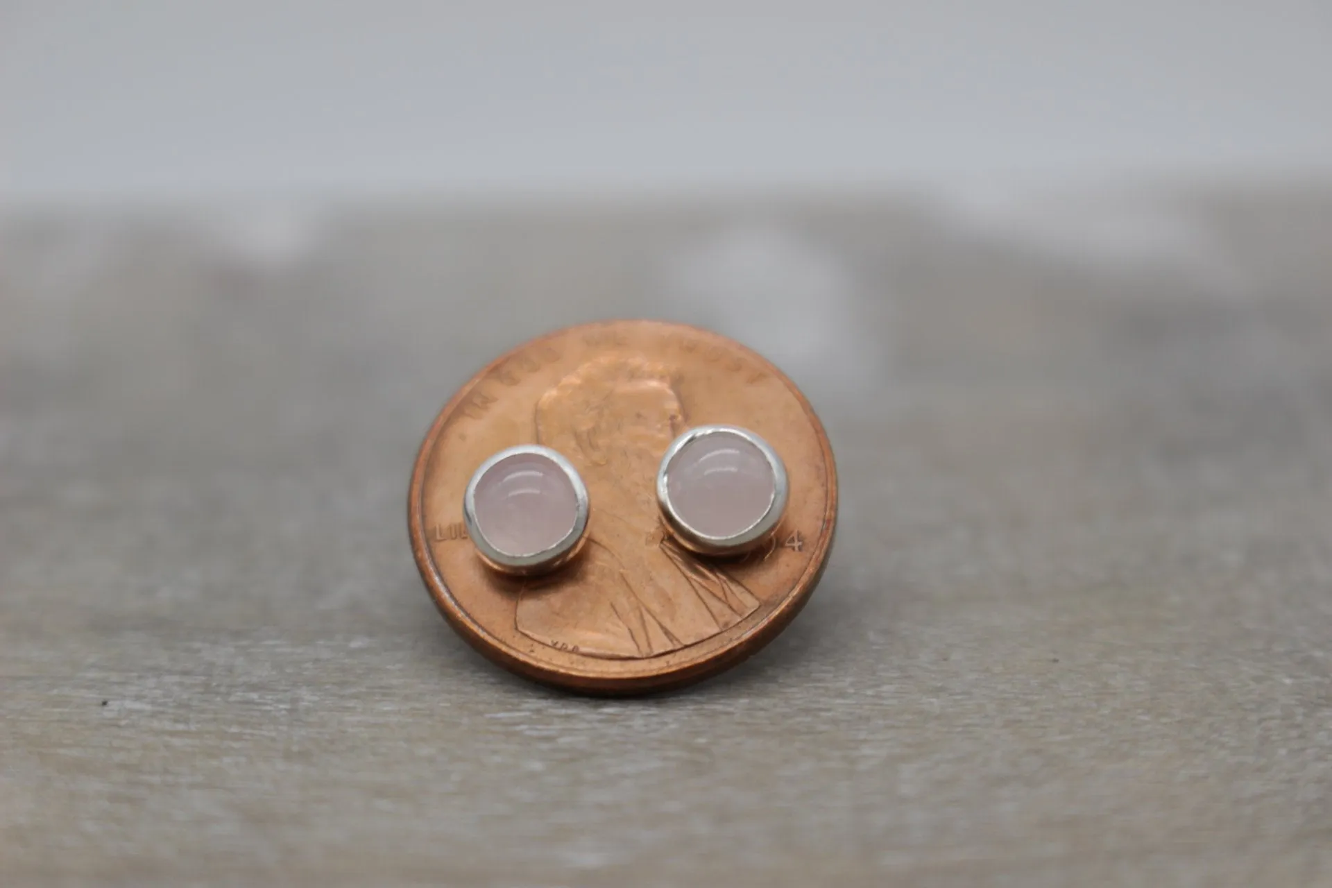 Rose Quartz Studs - 5mm