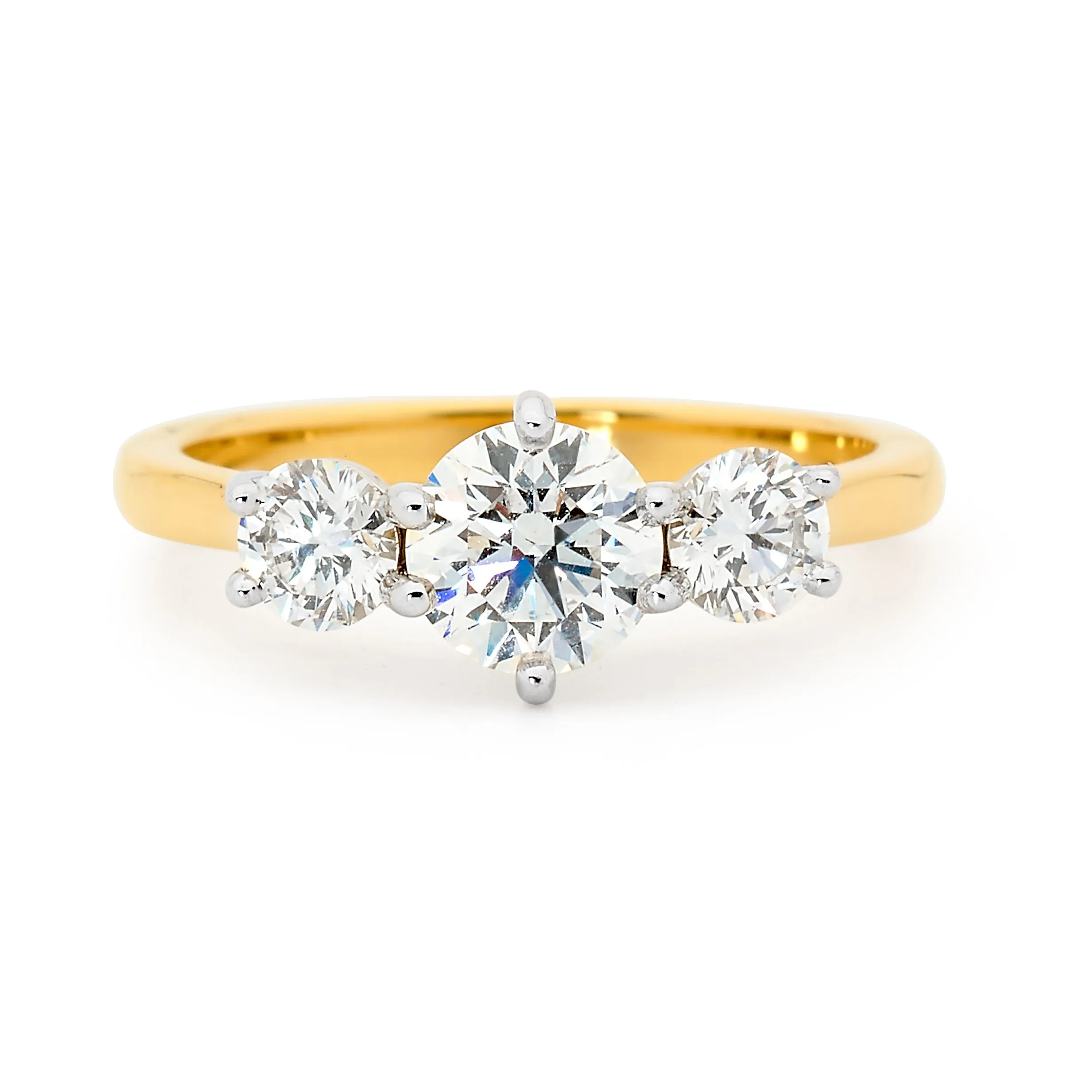 Round brilliant cut diamond ring