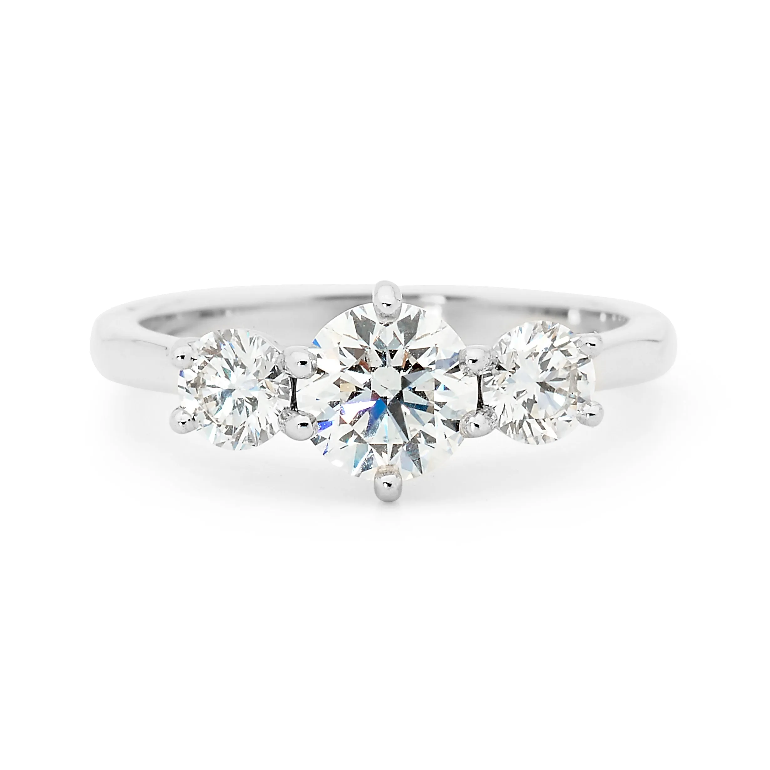 Round brilliant cut diamond ring