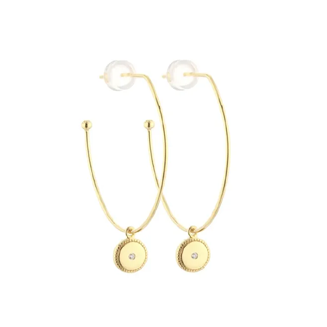 Round Star Earrings