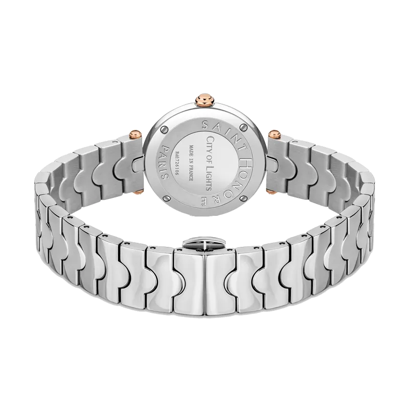Saint Honore City of Lights Women's Silver MOP Dial Gold Bazel Silver Watch