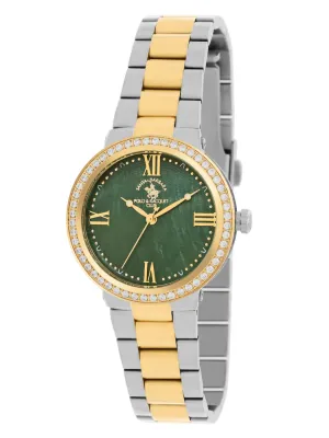 Santa barbara polo & racquet club Analog Green Dial Women's Watch-SB.1.10553-4