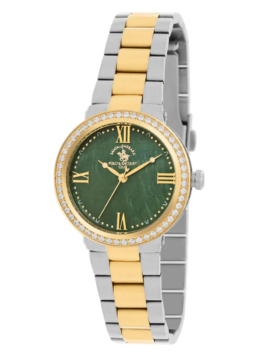 Santa barbara polo & racquet club Analog Green Dial Women's Watch-SB.1.10553-4