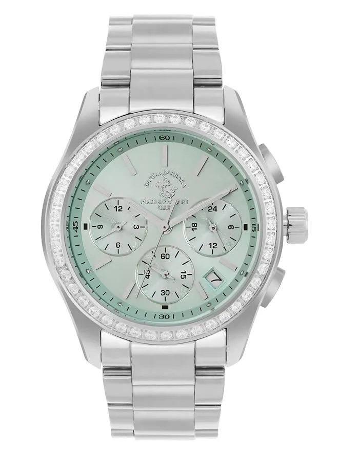 Santa barbara polo & racquet club Analog Green Dial Women's Watch-SB.1.10555-6