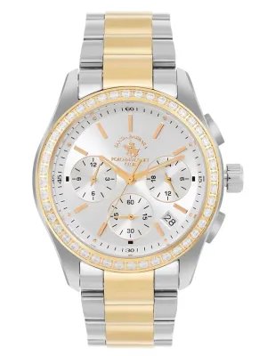 Santa barbara polo & racquet club Analog Silver Dial Women's Watch-SB.1.10555-3