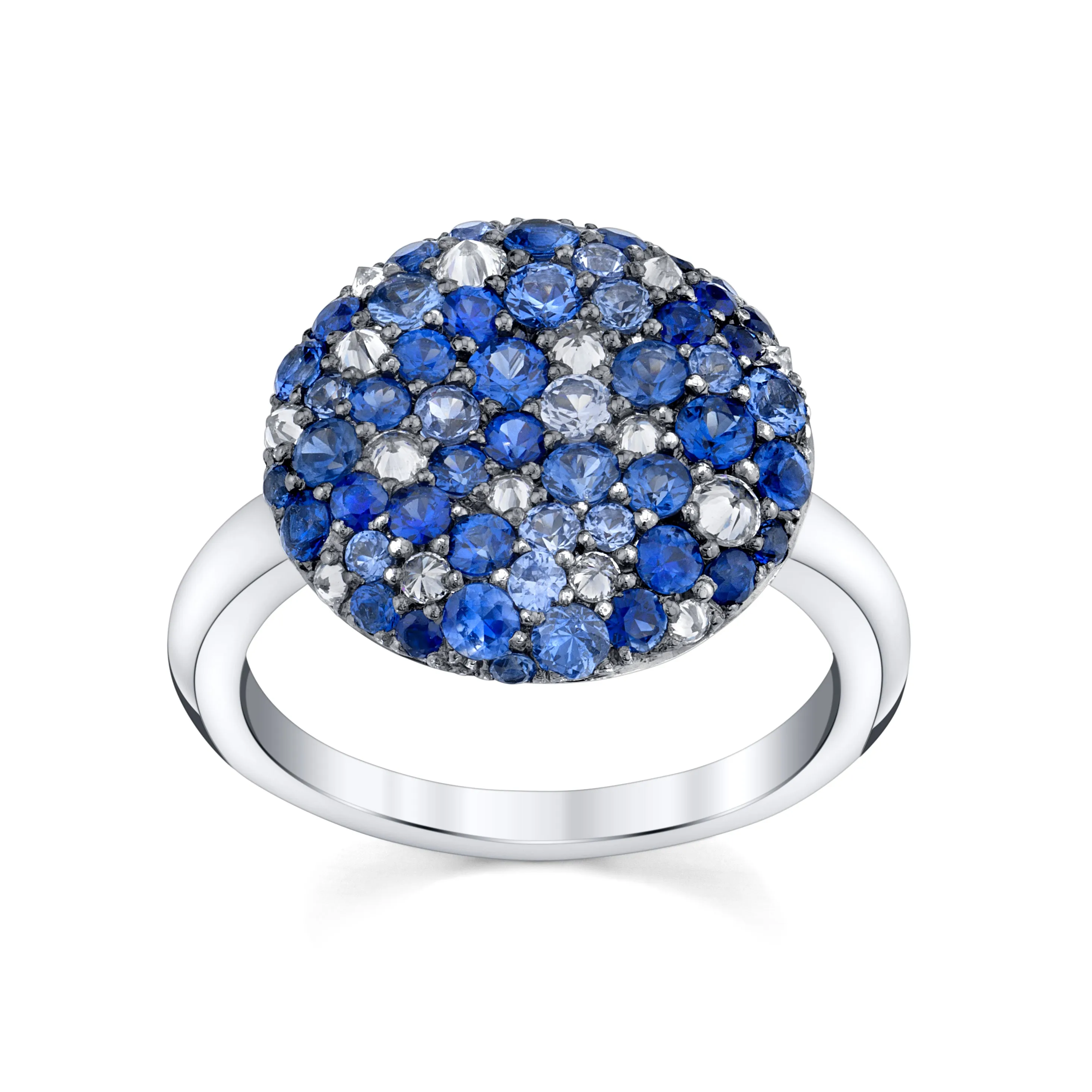 Sapphire Cluster Ring(Made to Order)