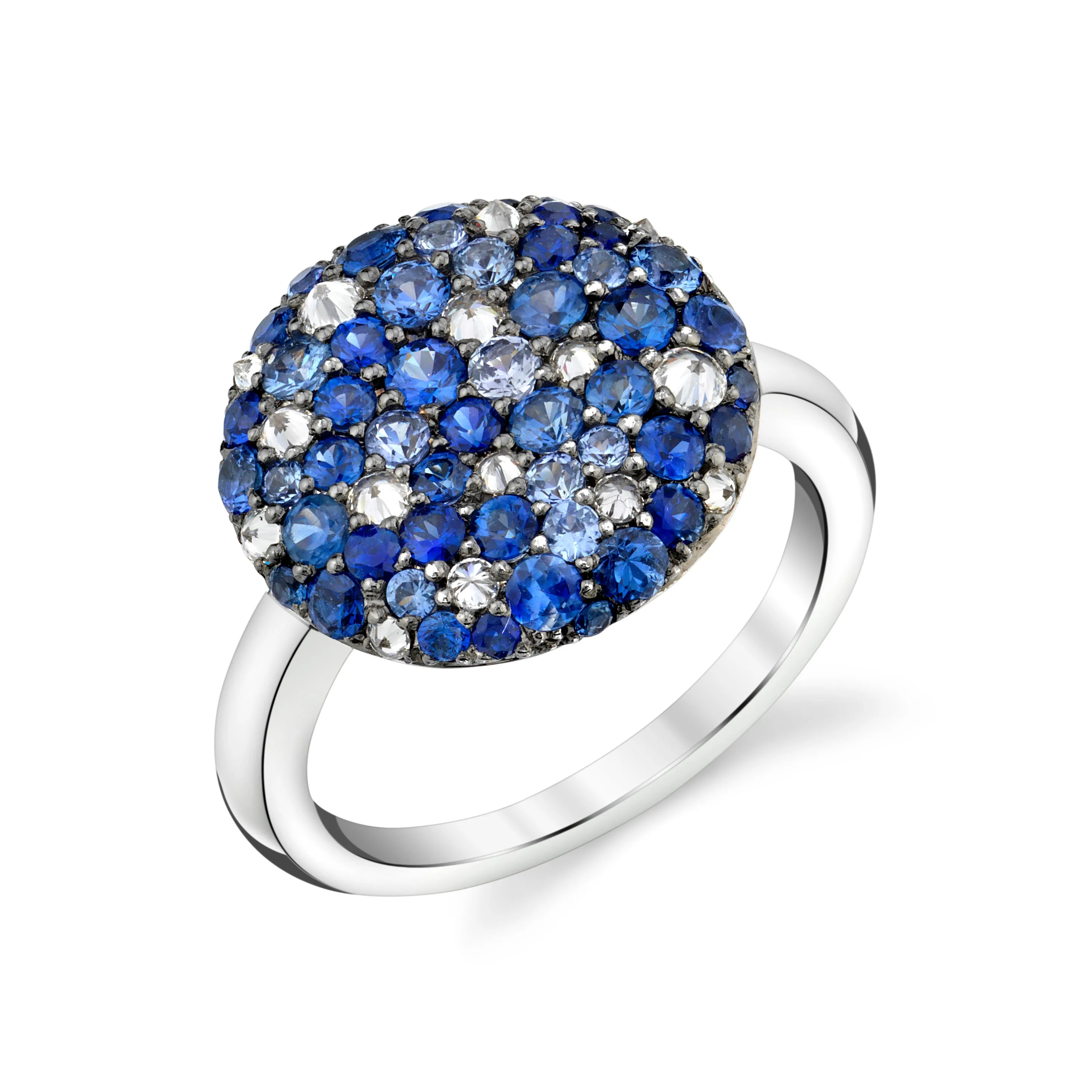 Sapphire Cluster Ring(Made to Order)