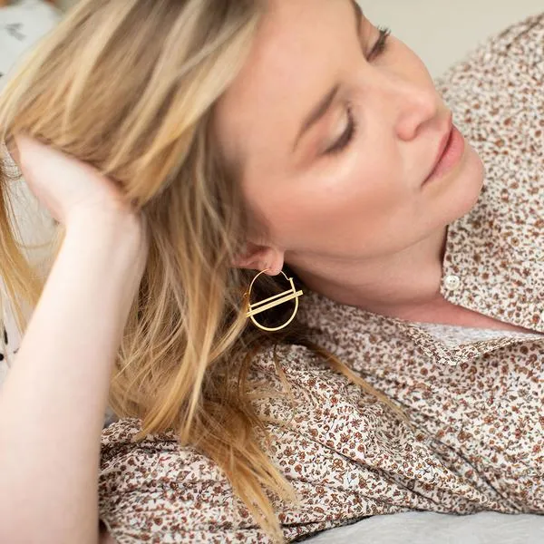 Scout Curated Wears Saturn Hoop Earring