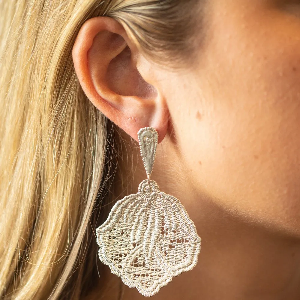 Silver Cedar Street Earring