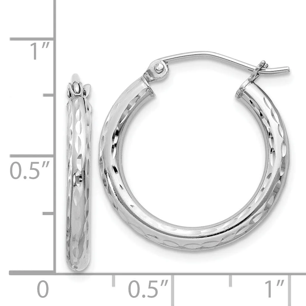 Silver D.C Hollow Hoop Wire Cluch Earrings
