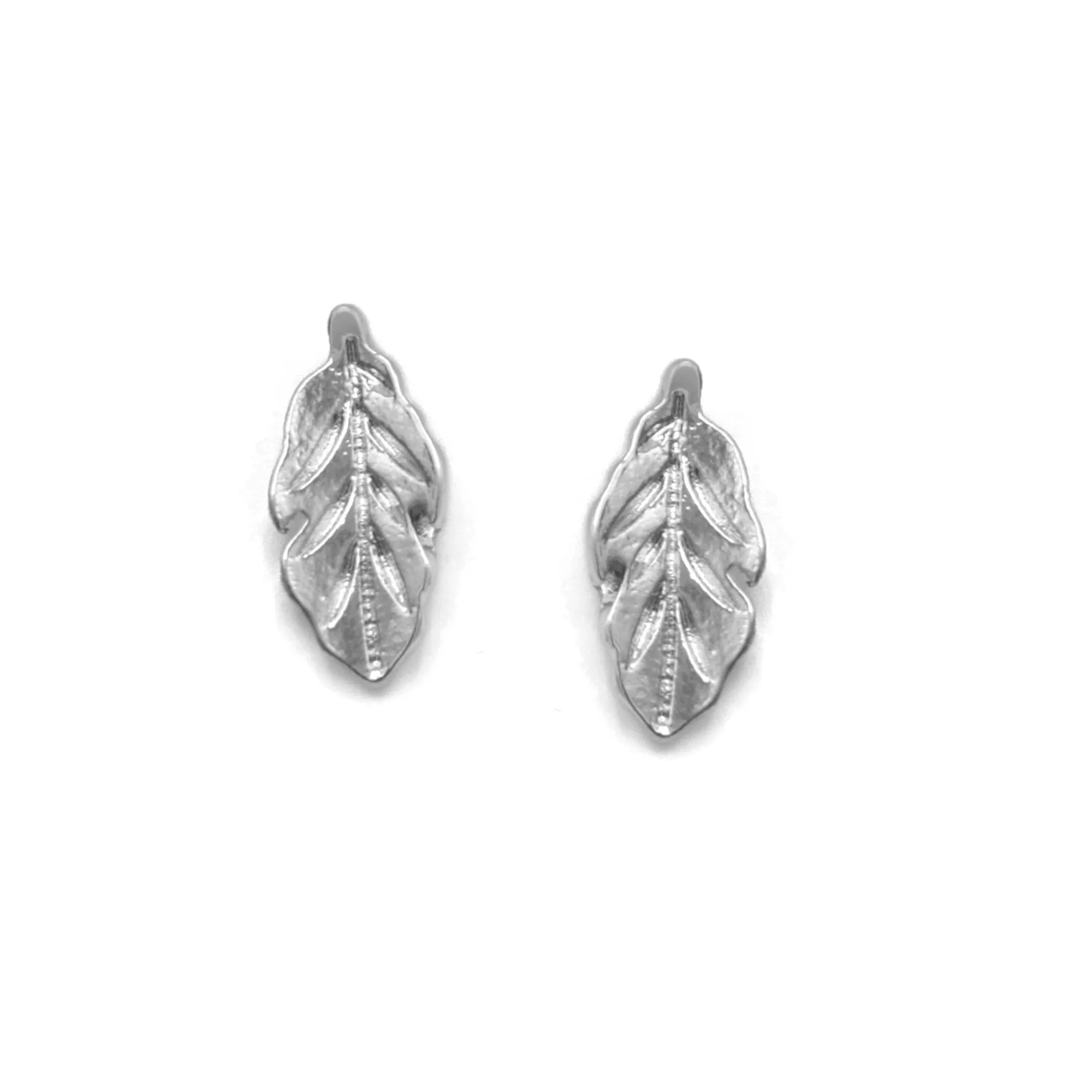 Silver leaf post Earrings #SQ3150927-1S (AF14/HH14)