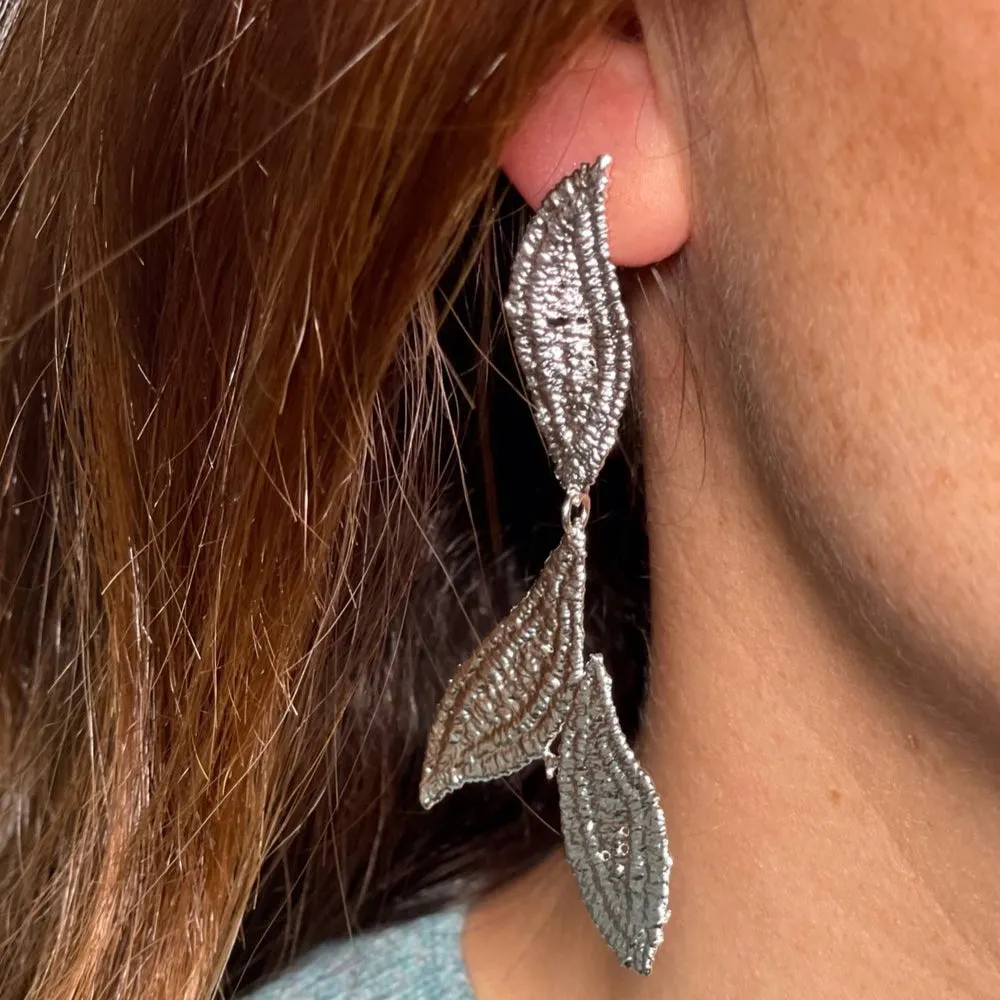 Silver Mulberry Earring