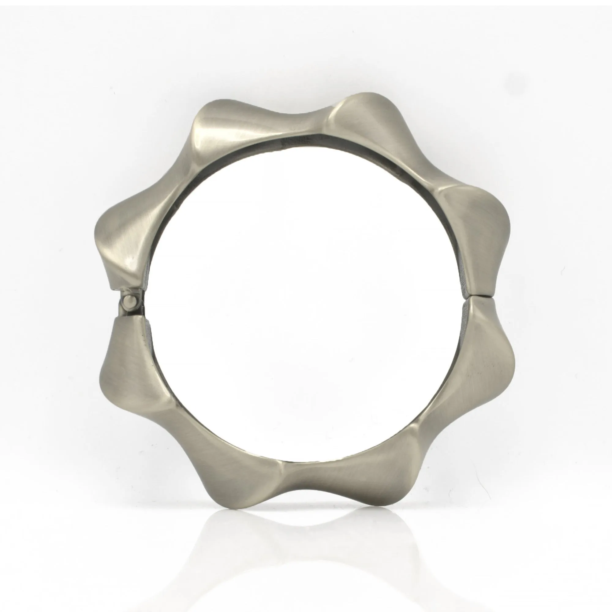 SILVER OXIDIZED MATTE FINISHED TWISTED HINGED BRACELET #FW-B9067S