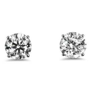 Sincerely Springer's 14k White Gold 5.20ct Four-Prong Diamond Stud Earrings