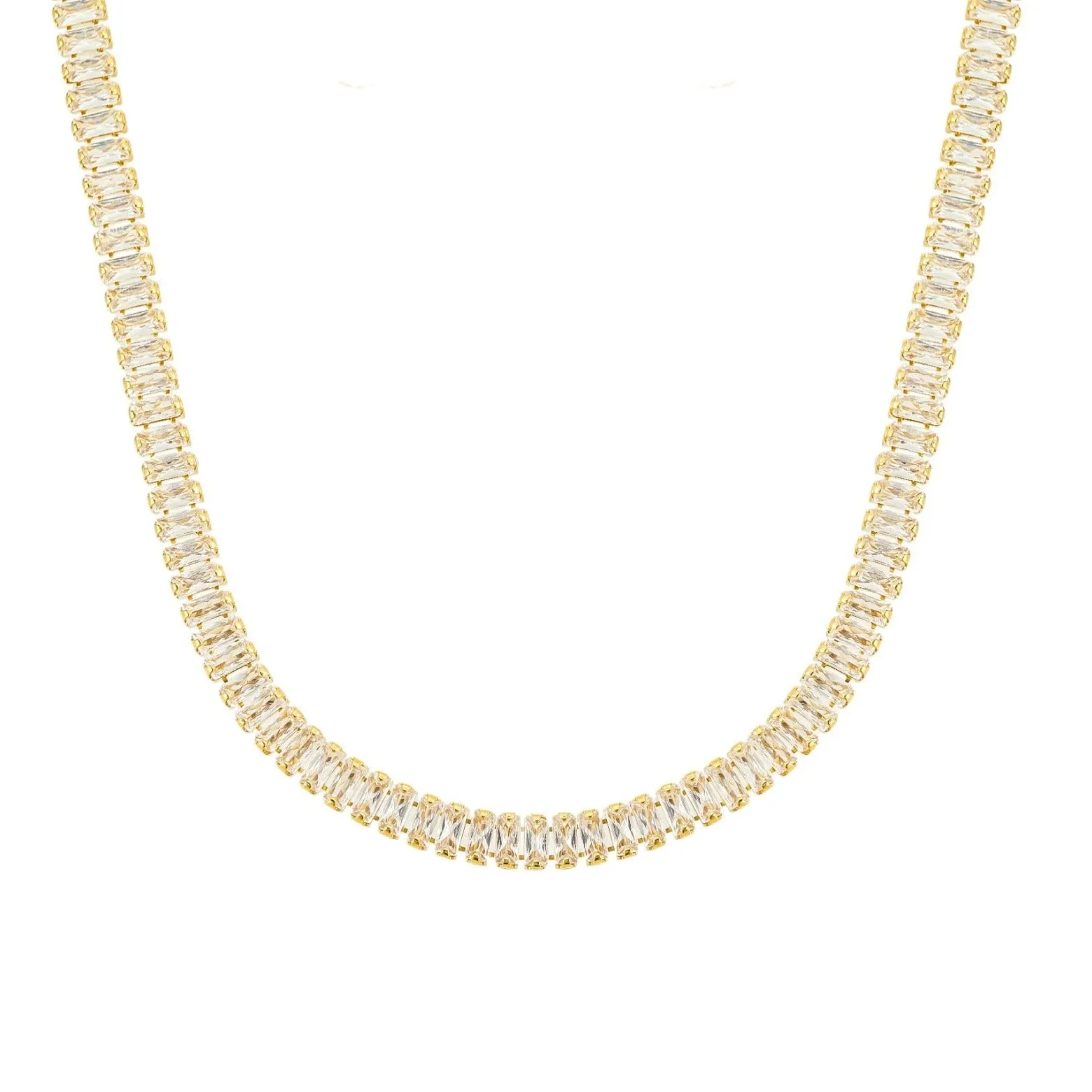 Sloan Baguette Tennis Necklace