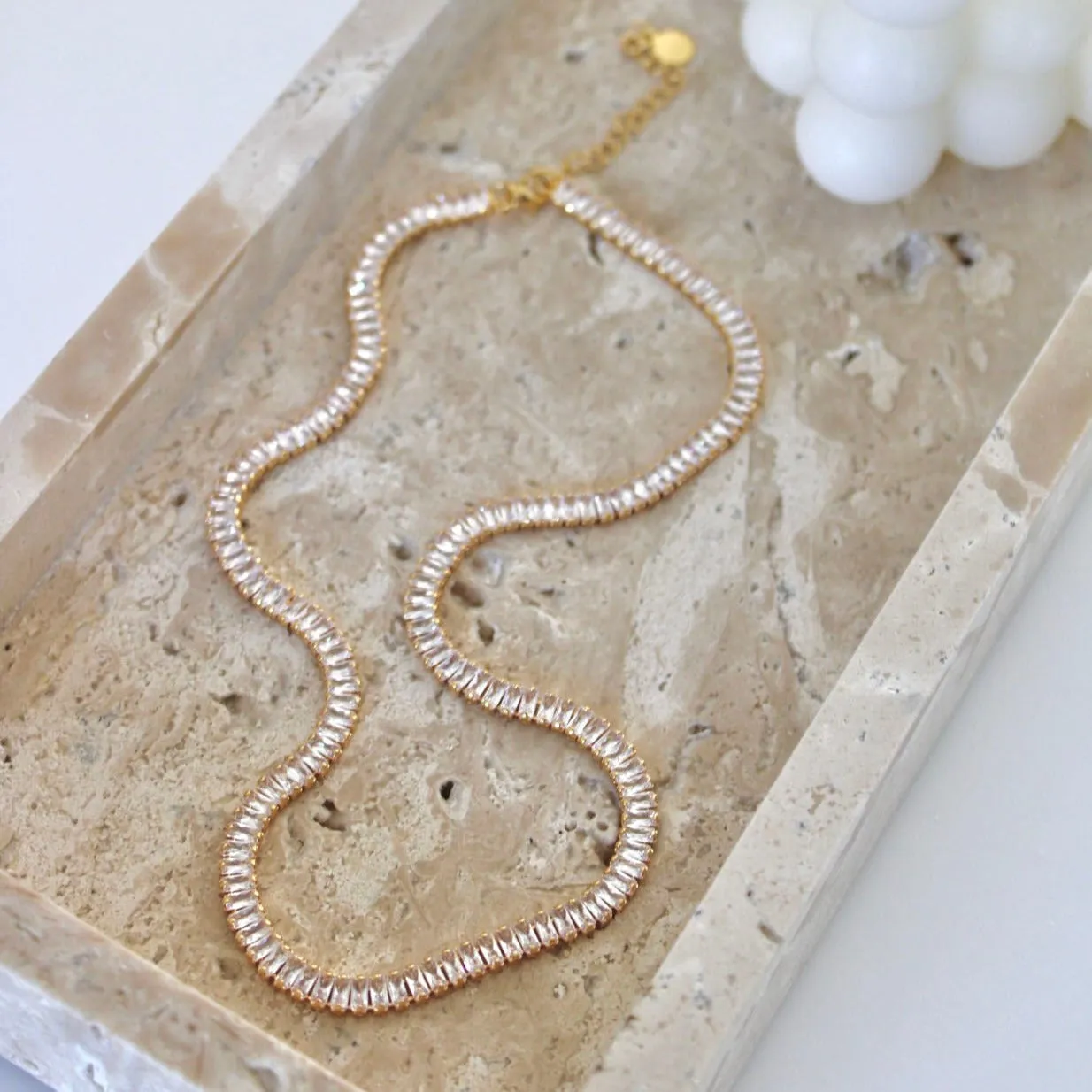 Sloan Baguette Tennis Necklace