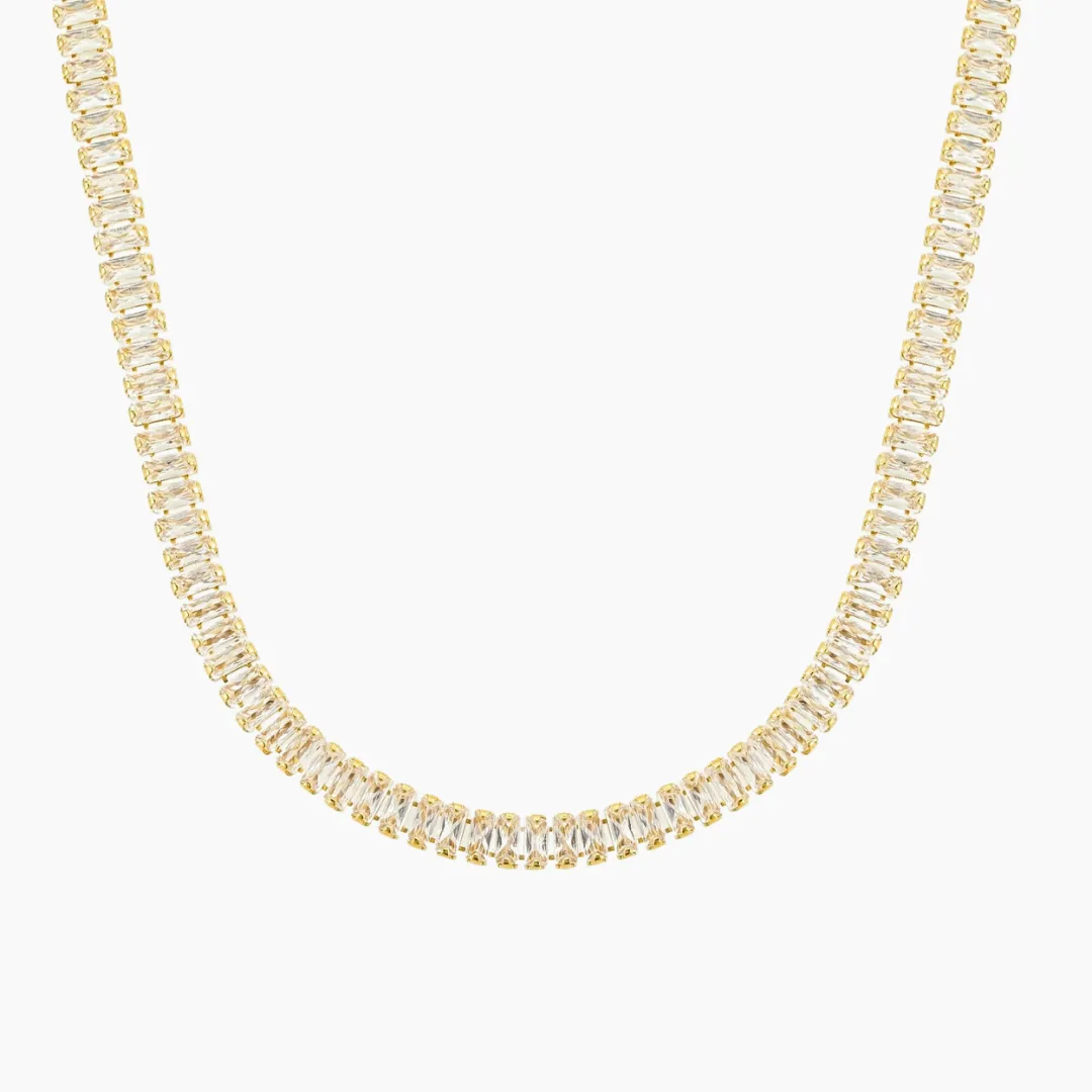 Sloan Baguette Tennis Necklace