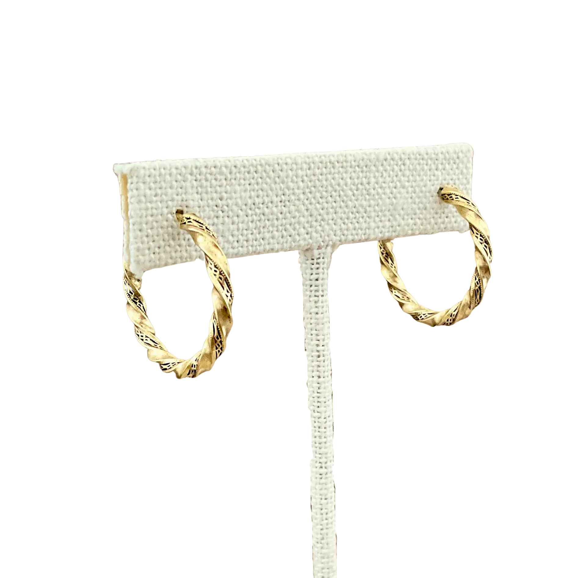 Small Gold Plated Vintage Hoop Earrings
