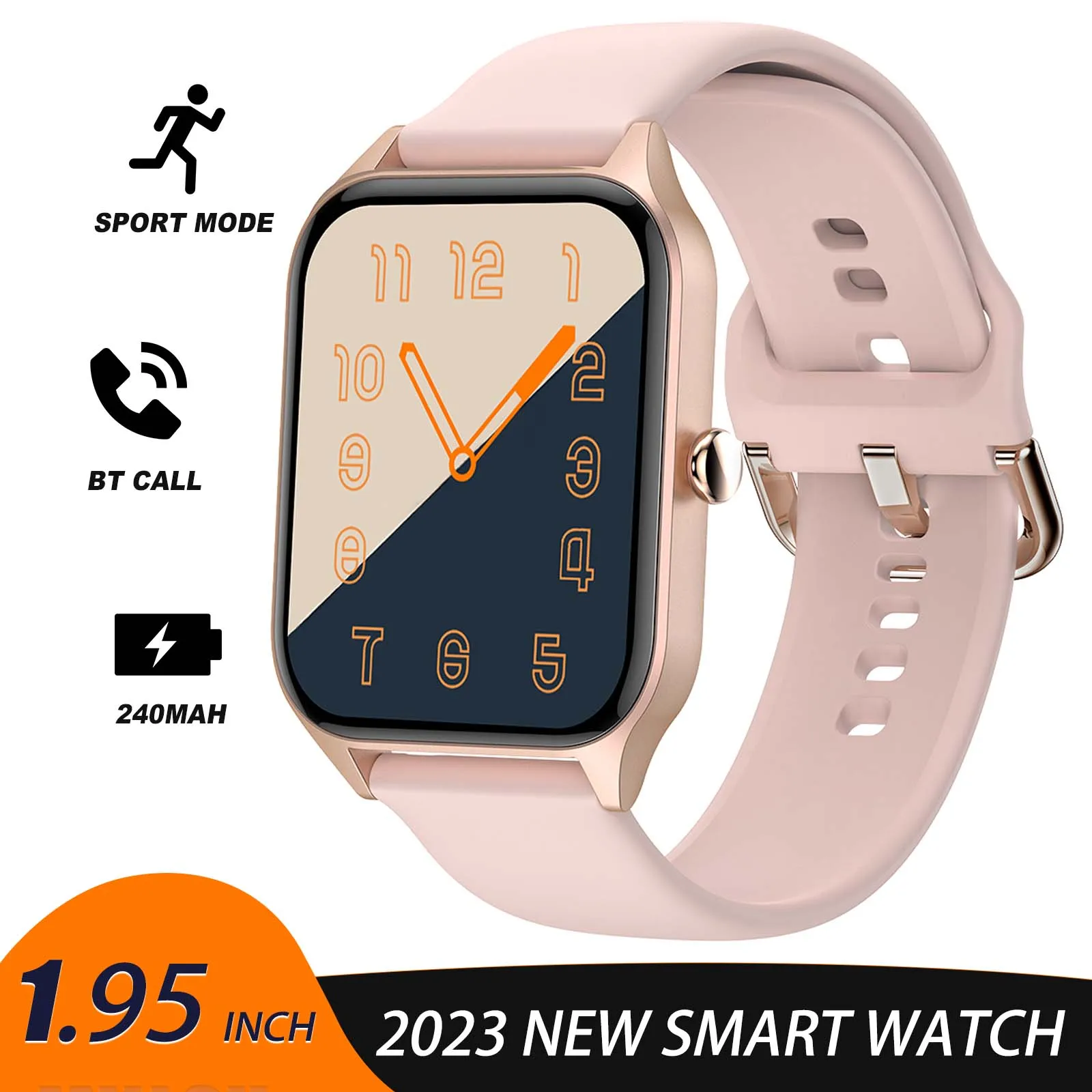 Smart Watch for Men Make/Answer Calls 1.95" HD Big Screen Smartwatch Compatible with iPhone Android Phones Waterproof Fitness Tracker 100  Sports Modes Watch with Heart Rate Sleep Monitor Pedometer