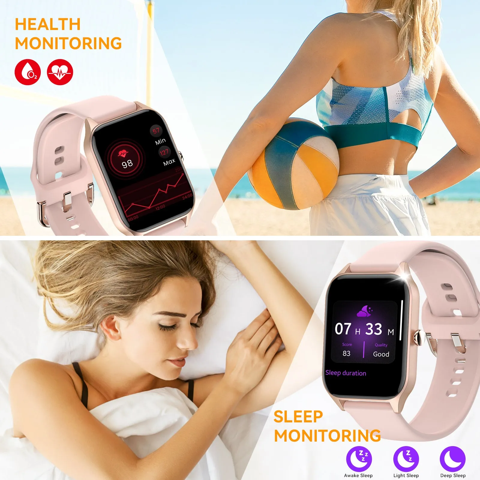 Smart Watch for Men Make/Answer Calls 1.95" HD Big Screen Smartwatch Compatible with iPhone Android Phones Waterproof Fitness Tracker 100  Sports Modes Watch with Heart Rate Sleep Monitor Pedometer