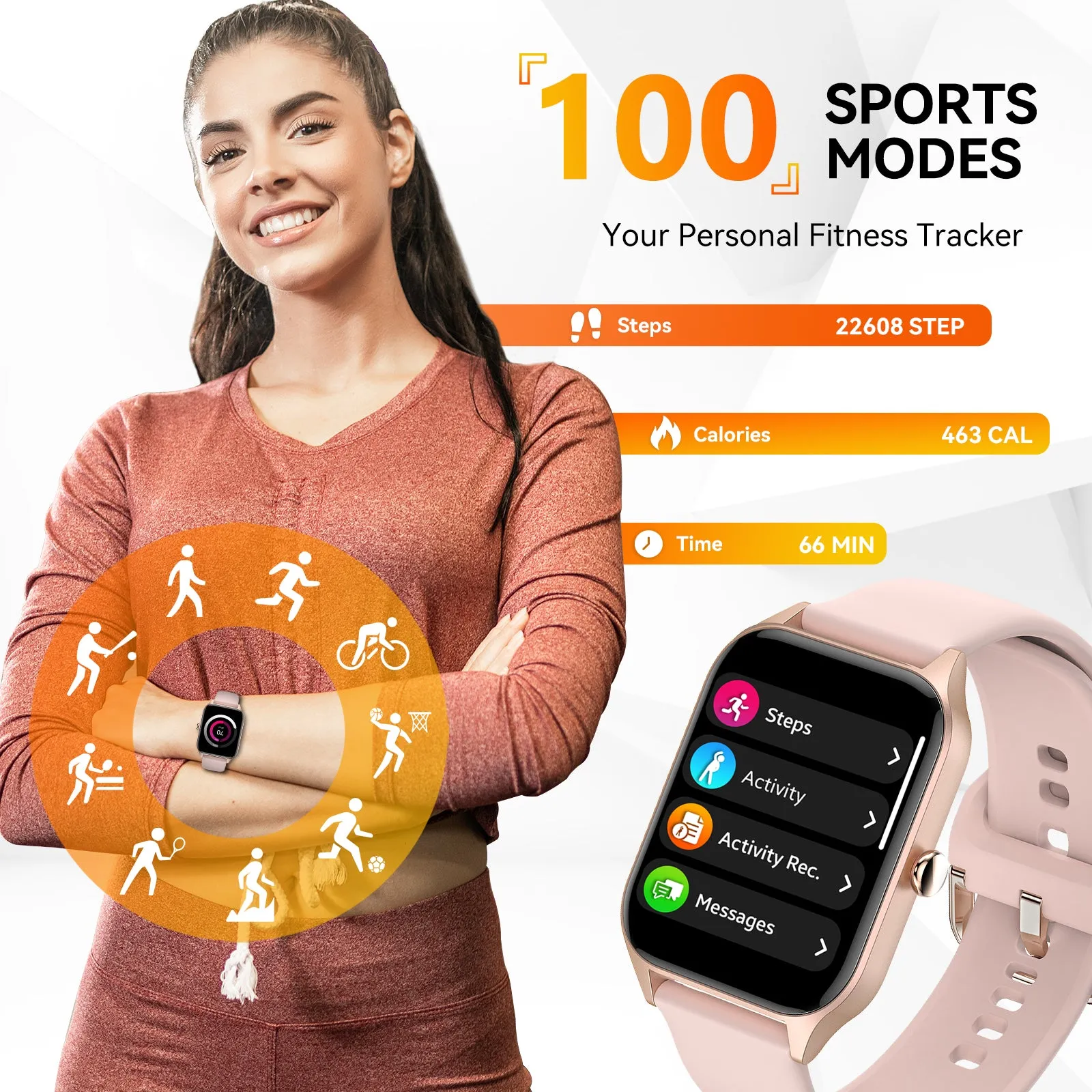 Smart Watch for Men Make/Answer Calls 1.95" HD Big Screen Smartwatch Compatible with iPhone Android Phones Waterproof Fitness Tracker 100  Sports Modes Watch with Heart Rate Sleep Monitor Pedometer