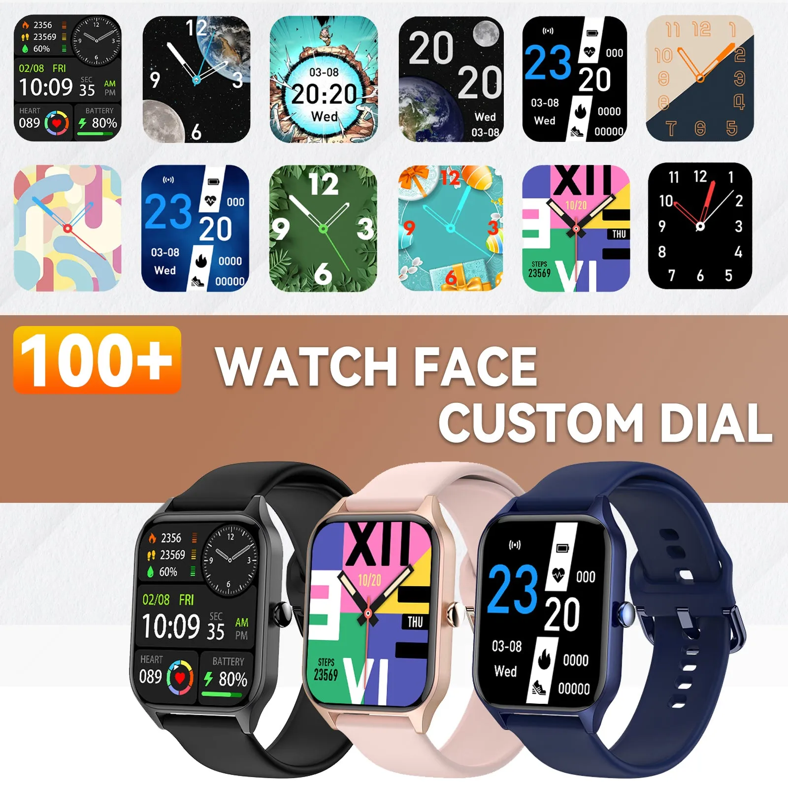 Smart Watch for Men Make/Answer Calls 1.95" HD Big Screen Smartwatch Compatible with iPhone Android Phones Waterproof Fitness Tracker 100  Sports Modes Watch with Heart Rate Sleep Monitor Pedometer