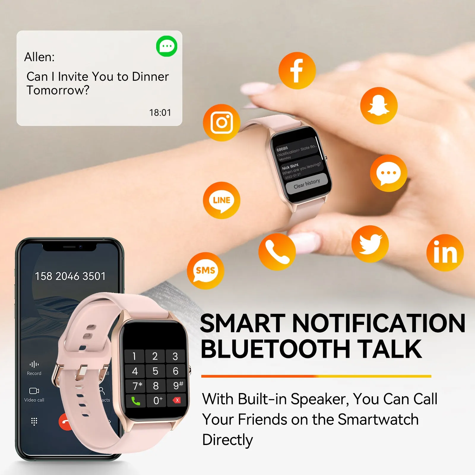 Smart Watch for Men Make/Answer Calls 1.95" HD Big Screen Smartwatch Compatible with iPhone Android Phones Waterproof Fitness Tracker 100  Sports Modes Watch with Heart Rate Sleep Monitor Pedometer